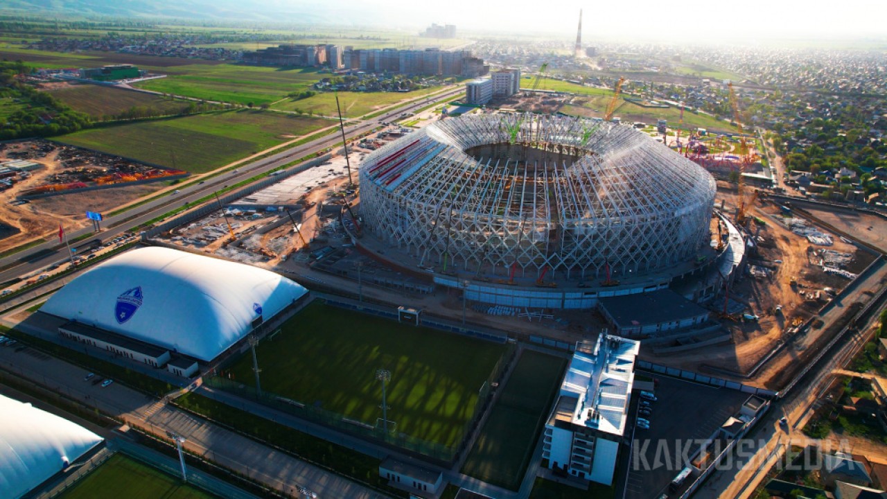 Орталық Азиядағы ең ірі стадионның құрылысы аяқталуға жақын